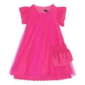 Kjole med taske fusia