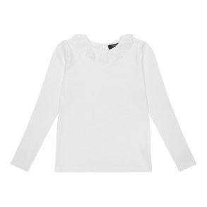 Langrmet t-shirt i Offwhite